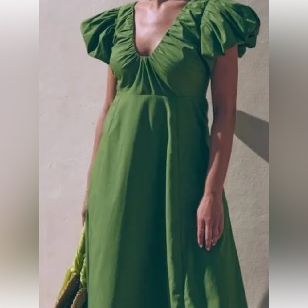 Abercrombie Puff Sleeve Poplin Dress